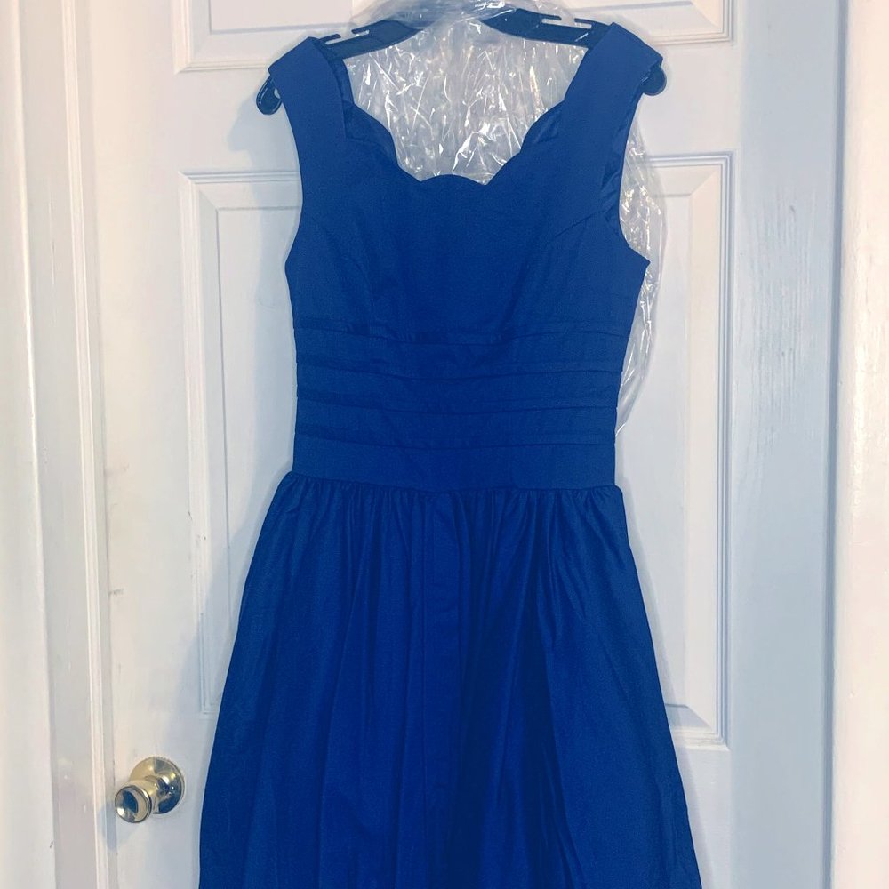 Unique Vintage Navy Blue Cocktail Dress